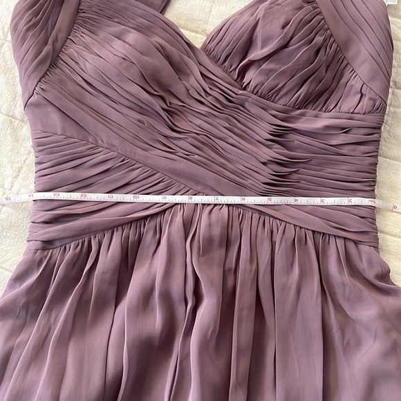 Nordstrom Dessy Bridesmaid Maxi Gown Dress NWT Purple Mauve Long - Picture 9 of 10
